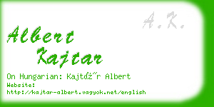 albert kajtar business card